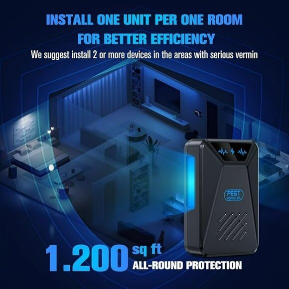 NEW 6 Pack Plug in Ultrasonic Pest Control Repeller for Insect Roaches Spider - Picture 4 of 7